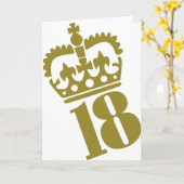 18. Geburtstag - Zahl - Achtzehn Karte (Gelbe Blume)