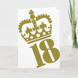 18. Geburtstag - Zahl - Achtzehn Karte