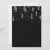 18. Geburtstag Zebra Print Balloons mit Confetti Einladung (Rückseite)