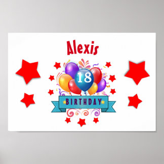 18 Geburtstag PosterDesigns Zazzle.de