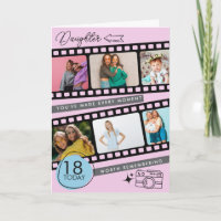 18. Geburtstags-Filmstreifen-Foto-Andenken Tochter