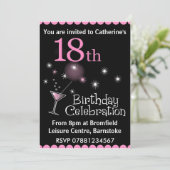 18. Geburtstags-Party Einladung (Stehend Vorderseite)