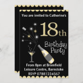 18. Geburtstags-Party Einladung (Vorne/Hinten)