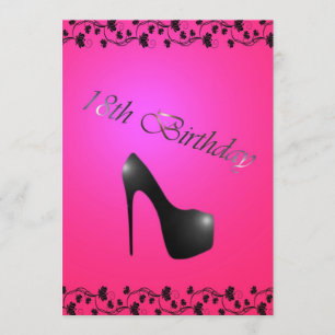 18. Geburtstags-Party Einladung für Mädchen