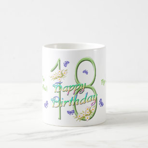 18. Geburtstags-Schmetterlings-Tanz-Tasse Kaffeetasse