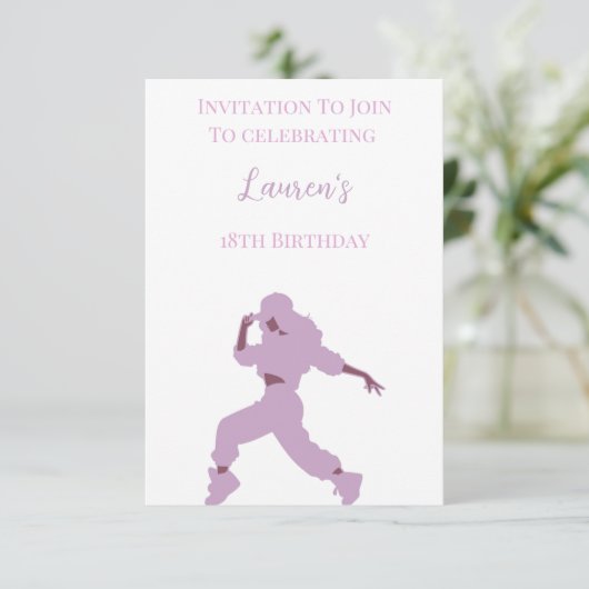 18. Geburtstags-Tänzerin Einladung (Stehend Vorderseite)