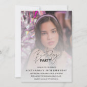 18. Geburtstagseinladung Geburtstagsparty Foto Gra Einladung (Vorderseite)