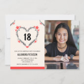 18. Geburtstagseinladungen für ihr Herz Einladung (Vorderseite)