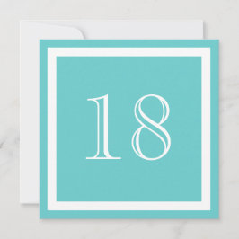 18. Geburtstagsfeier - Aqua Einladung