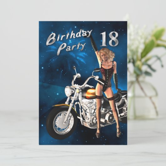 18. Geburtstagsfeier Einladung (Stehend Vorderseite)