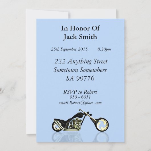 18. Geburtstagsfeier Einladung (Rückseite)