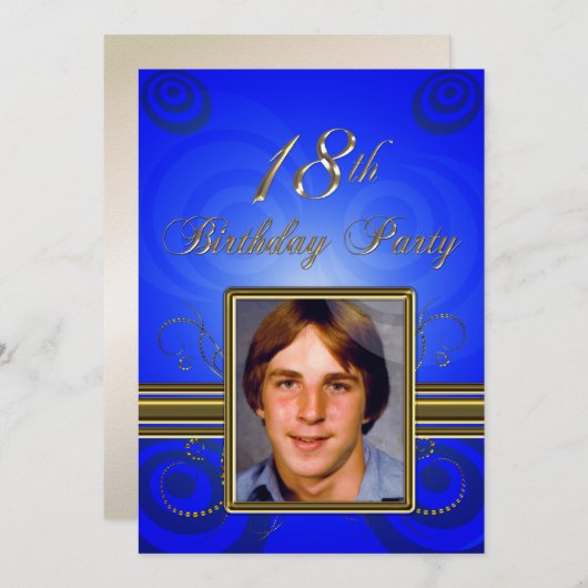 18. Geburtstagsfeier Einladung (Vorne/Hinten)