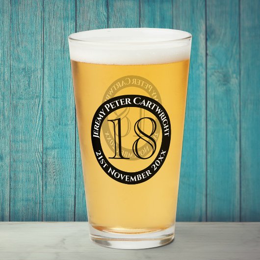 18. Geburtstagsfeier Glas