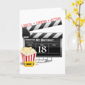 18. Geburtstagsfilm-Party Karte (Gelbe Blume)