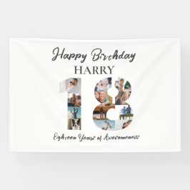 18. Geburtstagsfoto Collage Party Banner