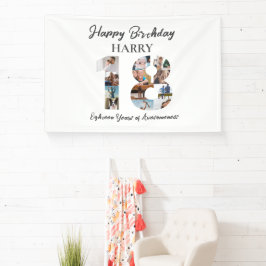18. Geburtstagsfoto Collage Party Banner
