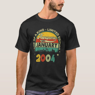 18. Geburtstagsgeschenk Januar 2004 Retro 18 Jahre T-Shirt