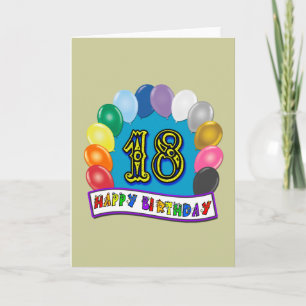 18. Geburtstagsgeschenke mit zusammengesetzten Bal Karte
