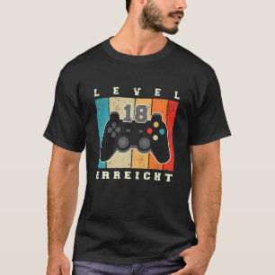 18. Geburtstagsjunge Gamer Stufe 18 erreicht T-Shirt