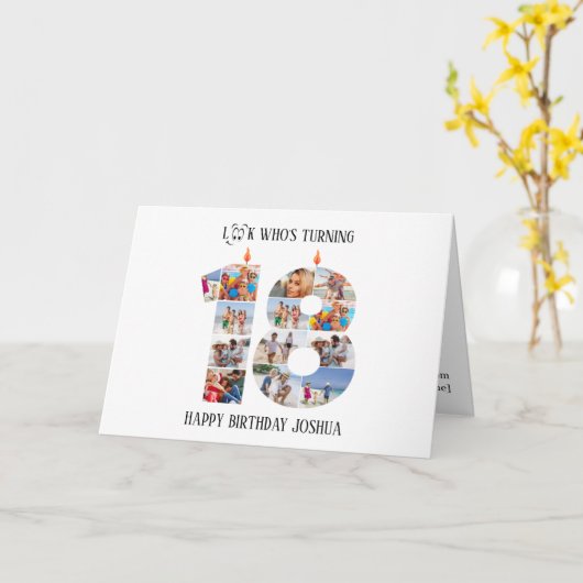 18. Geburtstagskarte Karte (Gelbe Blume)