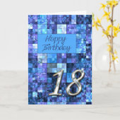 18. Geburtstagskarte mit abstrakten Plätzen. Karte (Gelbe Blume)