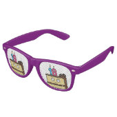 18. Geburtstagskuchen mit Kerzen Sonnenbrille (Schrägansicht)