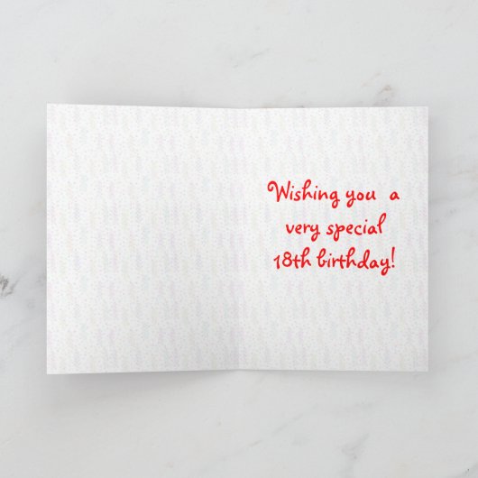 18. Geburtstagsmädchen Karte (Innenseite)
