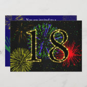 18. Geburtstagsparty Einladung (Vorne/Hinten)