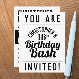 18. Geburtstagsparty Einladung