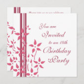 18. Geburtstagsparty Einladung (Vorne/Hinten)