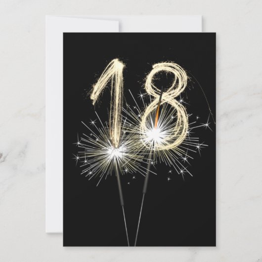 18. Geburtstagsparty Einladung (Vorderseite)
