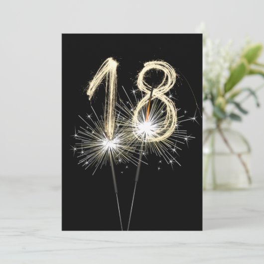 18. Geburtstagsparty Einladung (Stehend Vorderseite)