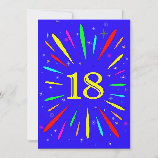 18. Geburtstagsparty Einladung Explosion (Vorderseite)