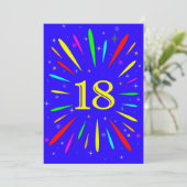 18. Geburtstagsparty Einladung Explosion (Stehend Vorderseite)