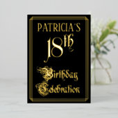 18. Geburtstagsparty - Extravagantes Drehbuch und  Folieneinladung (Stehend vorne)