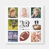 18. Geburtstagsparty Foto Collage Junge Magnet (Vorne)