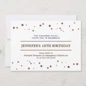 18. Geburtstagsparty Foto Einladung (Rückseite)