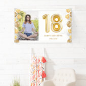 18. Geburtstagsparty Foto Gold Ballons Banner (Insitu)