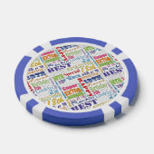 18. Geburtstagsparty-Foto mit Monogramm Pokerchips (Einzeln)