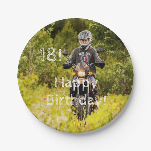 18. Geburtstagsparty Foto Pappteller (Vorderseite)