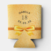 18. Geburtstagsparty Gold eleganten Bogen Dosenkühler (Rückseite)