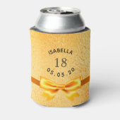 18. Geburtstagsparty Gold eleganten Bogen Dosenkühler (Kanne Rückseite)