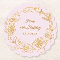 18. Geburtstagsparty Gold Rose Rosa Rosa
