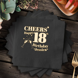 18. Geburtstagsparty jubelt Brillenstars Servietten Mit Folie