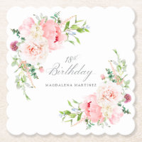 18. Geburtstagsparty Rosa Blumensprache