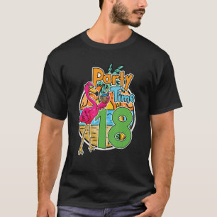 18. Geburtstagsparty Time 18 Jahre Flamingo Tropic T-Shirt