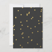 18. Geburtstagsparty | Trendy Gold Polka Einladung (Rückseite)
