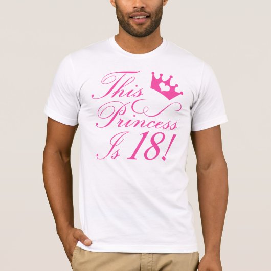 18. GeburtstagsPrinzessin T-Shirt (Vorderseite)