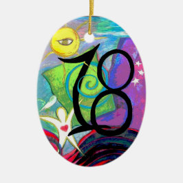 18. Geburtstagsschmuck Keramikornament