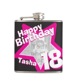 18. Geburtstagsstar Foto Girls angesagt Flasche Flachmann